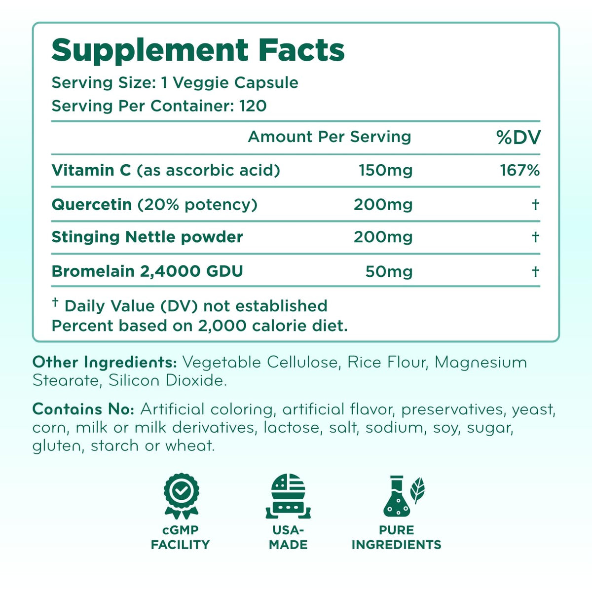 Capsules Clear Formulas Histamine Guard sur un fond blanc