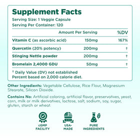 Capsules Clear Formulas Histamine Guard sur un fond blanc