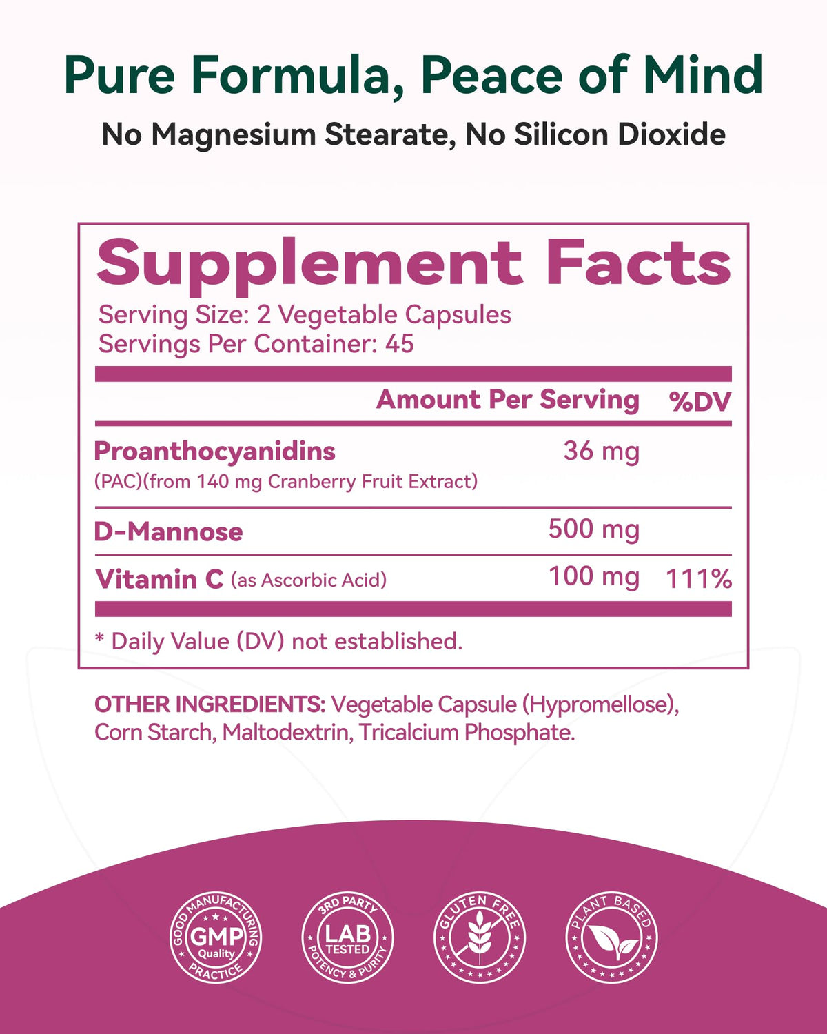 Capsules Cranberry Inner Brightness avec D-Mannose