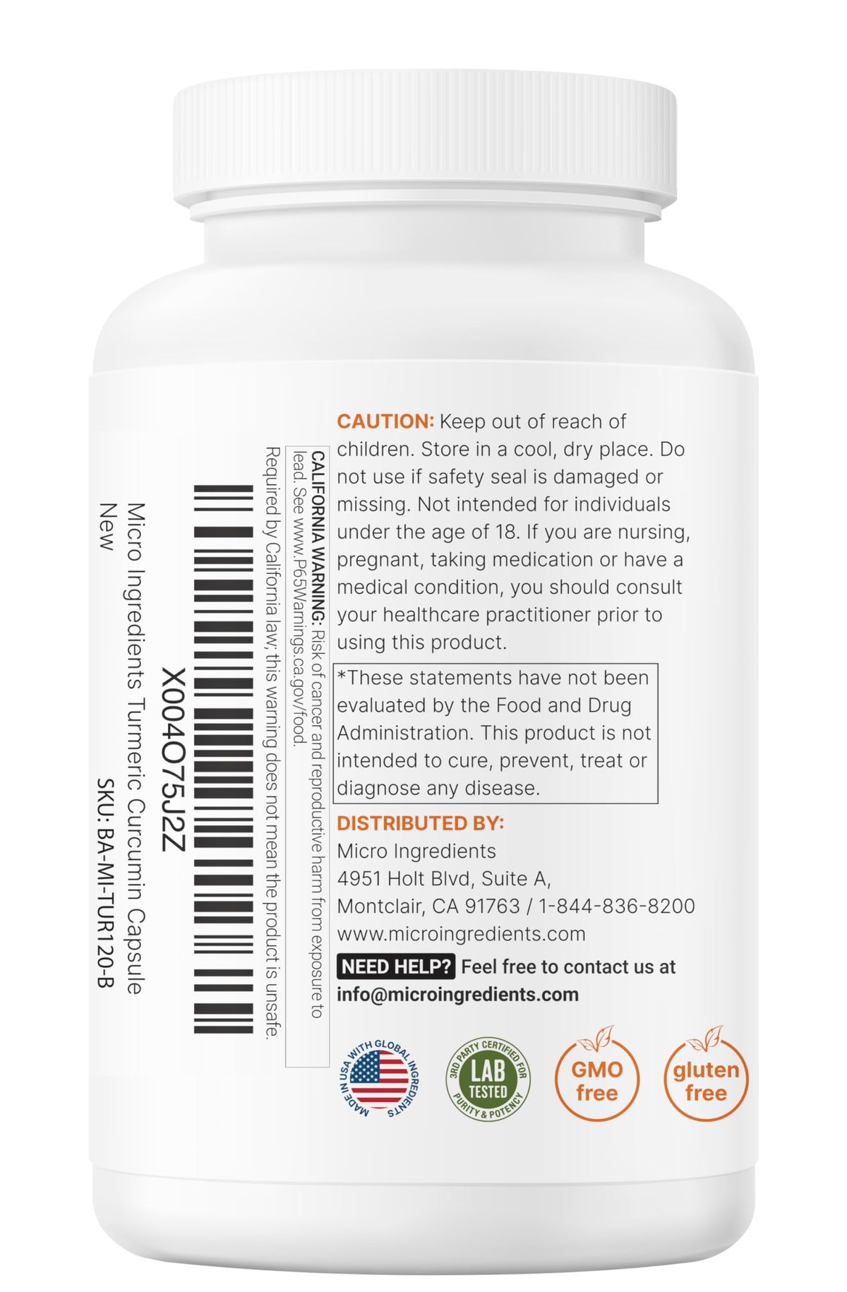 Capsules Curcuma Pur 1 000 mg à côté de plantes médicinales