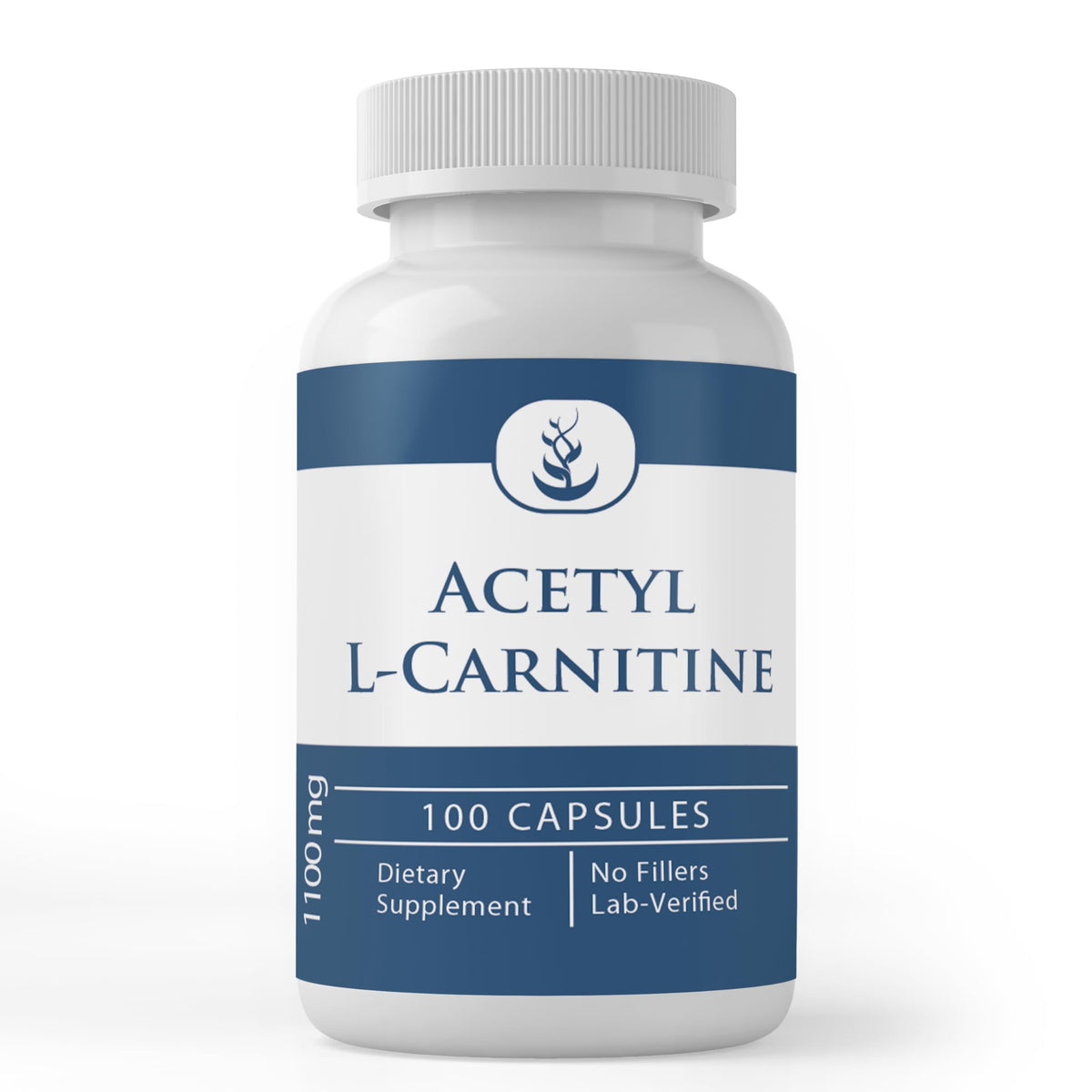 Capsules d'Acetyl L-Carnitine PURE ORIGINAL INGREDIENTS, vue de face