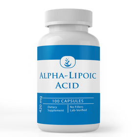 Capsules d'Acide Alpha-Lipoïque PURE ORIGINAL INGREDIENTS vue de face