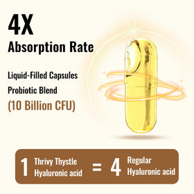 Capsules d'acide hyaluronique ThrivyThystle avec baies