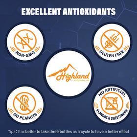 Capsules d'acide R-lipoïque Highland Nutritional Lab sur une table