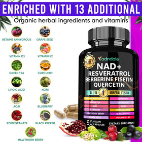 Capsules d'Adndale Liposomal NAD sur fond blanc