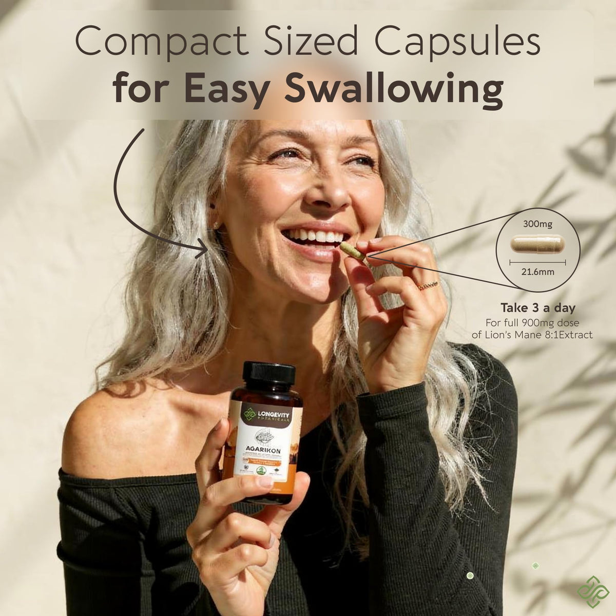 Capsules d'Agarikon 900mg sur une table
