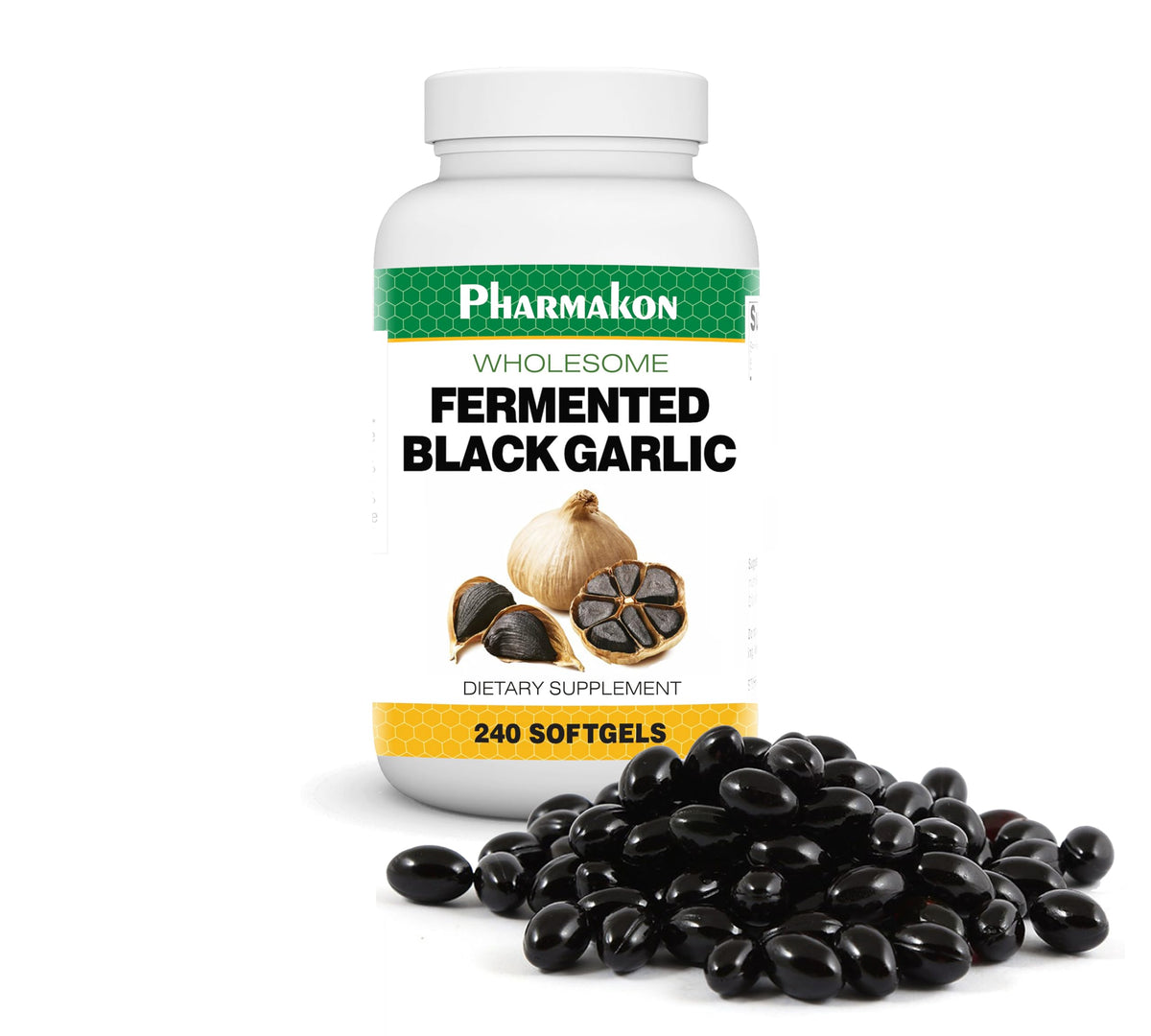 Capsules d'ail noir PHARMAKON en pot de 240 unités