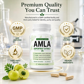 Capsules d'Amla bio linnavarv avec un fond naturel