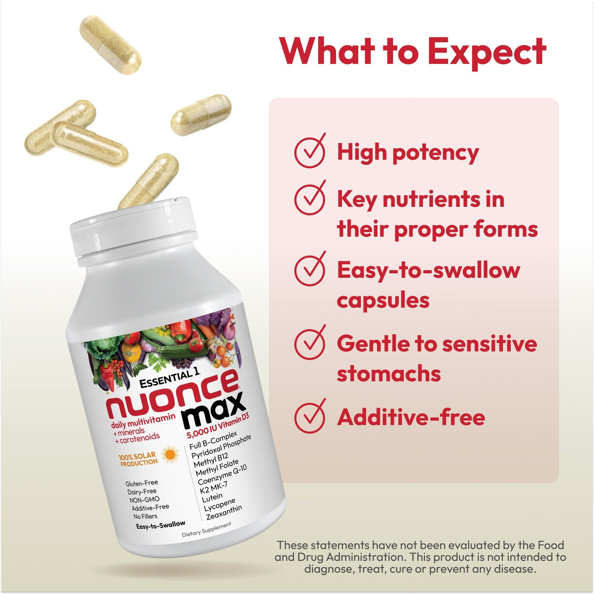 Capsules d'ANDREW LESSMAN Multivitamines nuoncemax dans une cuillère