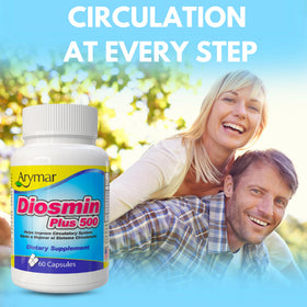 Capsules d'Arymar Diosmin 500mg avec une tasse d'eau