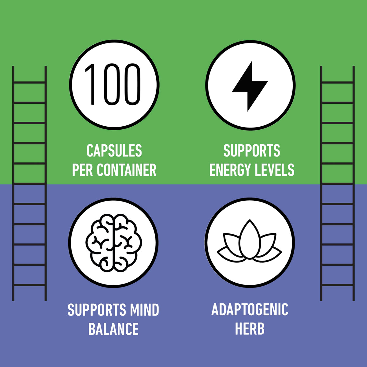 Capsules d'Ashwagandha Bio 500mg, mise en scène avec un verre d'eau