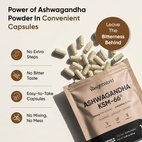 Capsules d'Ashwagandha KSM-66 prêtes à consommer