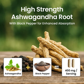 Capsules d'Ashwagandha NooMost avec des herbes fraîches