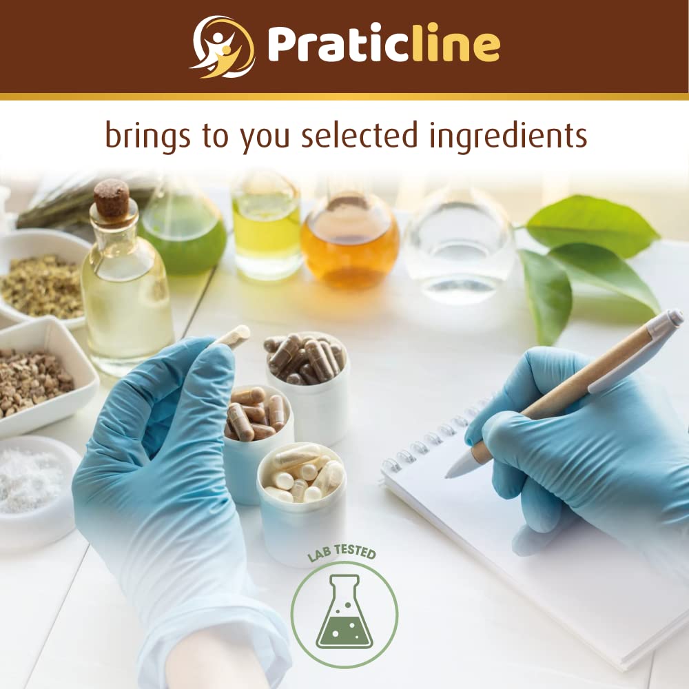 Capsules d'Ashwagandha PRATIC LINE près d'une tasse de thé