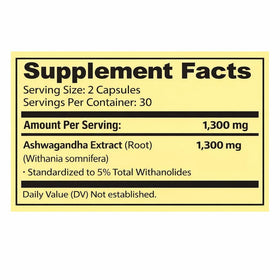 Capsules d'Ashwagandha prêtes à être prises