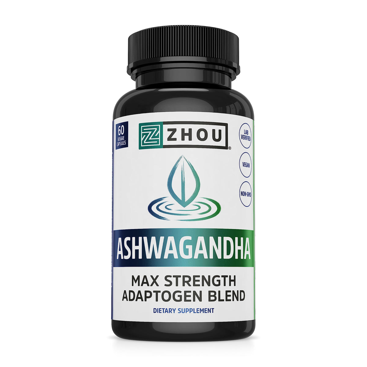 Capsules d'Ashwagandha ZHOU 600 mg, vue de face