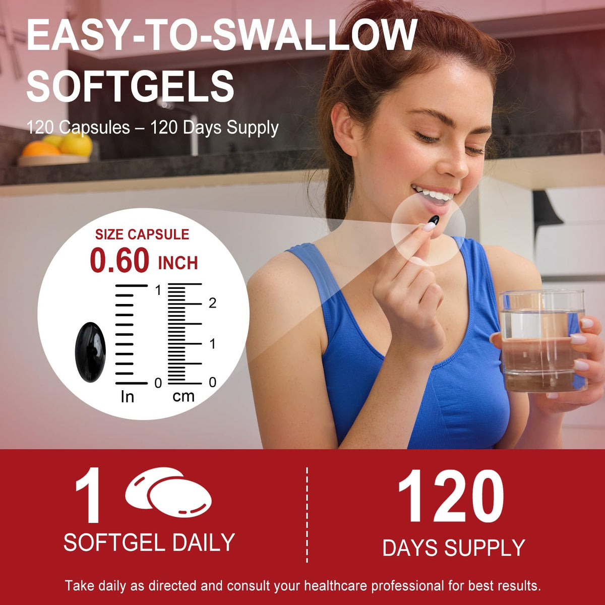 Capsules d'Astaxanthin AEBEFBAW sur une table