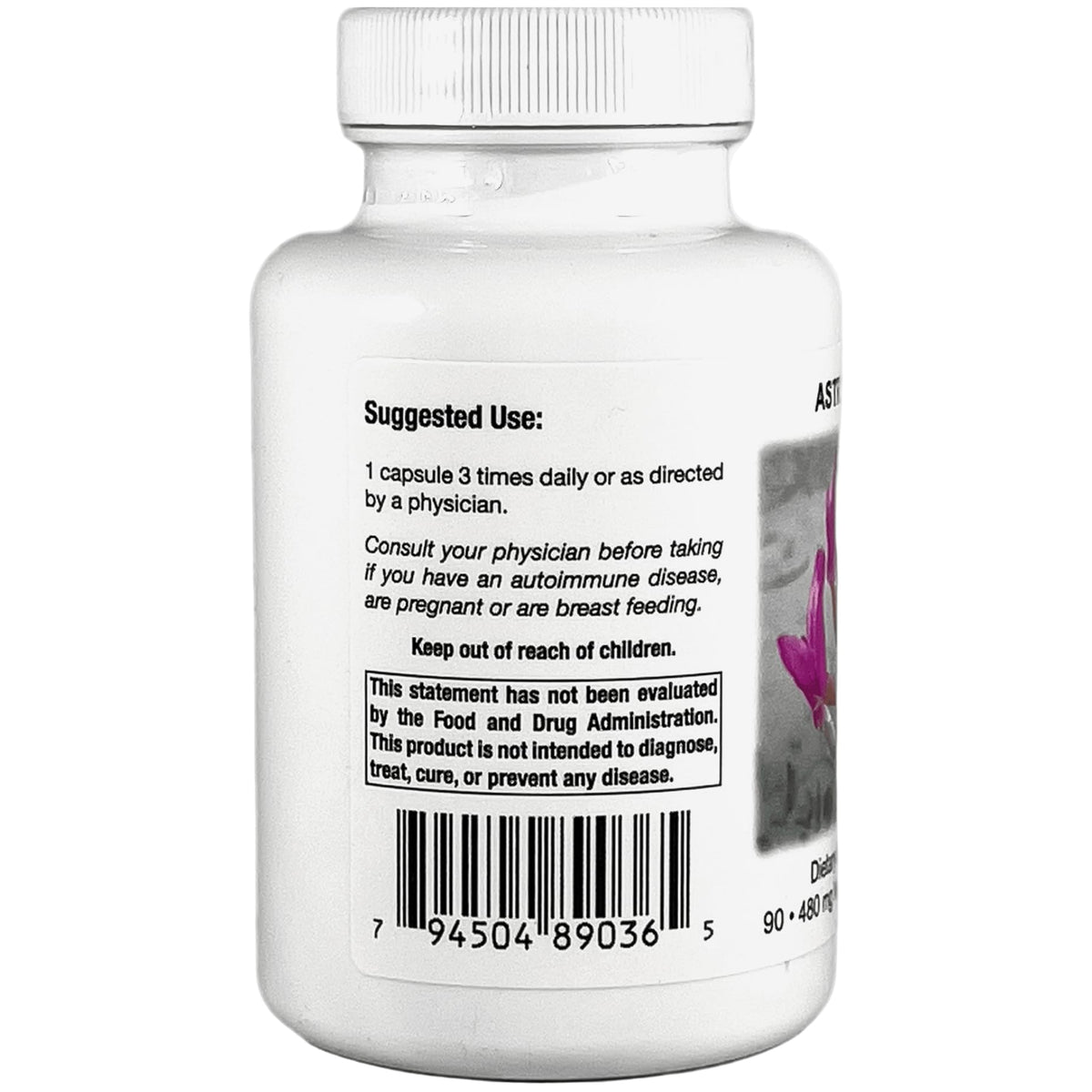 Capsules d'Astragalus sur une surface blanche