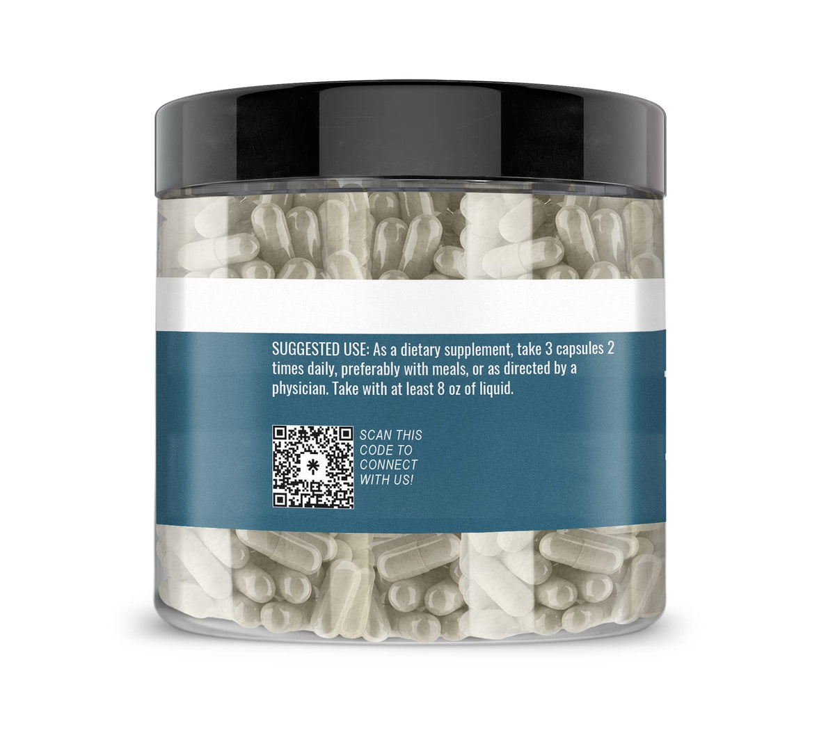 Capsules d'Earthborn Elements Psyllium Husk sur une surface blanche