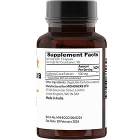 Capsules d'Ecklonia Cava MONOHERB dans un flacon transparent