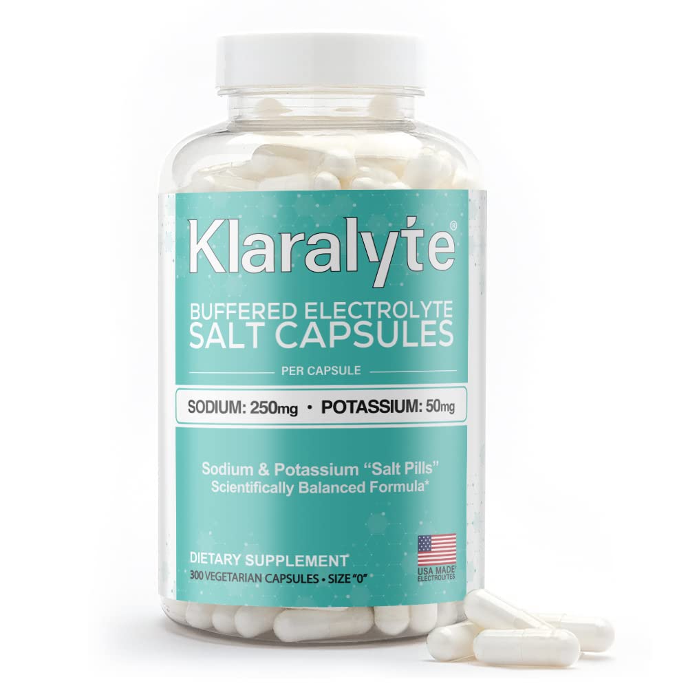 Capsules d'électrolytes KLARALYTE 300 capsules avec étiquette visible