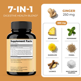 Capsules d'enzymes daily Sandhu's avec un verre d'eau