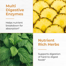 Capsules d'enzymes daily Sandhu's sur une table