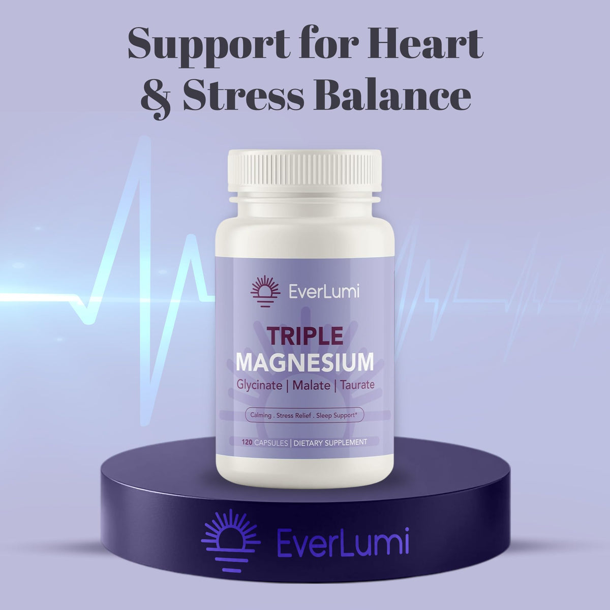 Capsules d'EverLumi complexe de magnésium dans la main