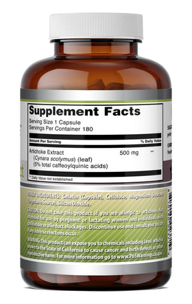 Capsules d'Extrait d'Artichaut Amazing Nutrition sur fond blanc