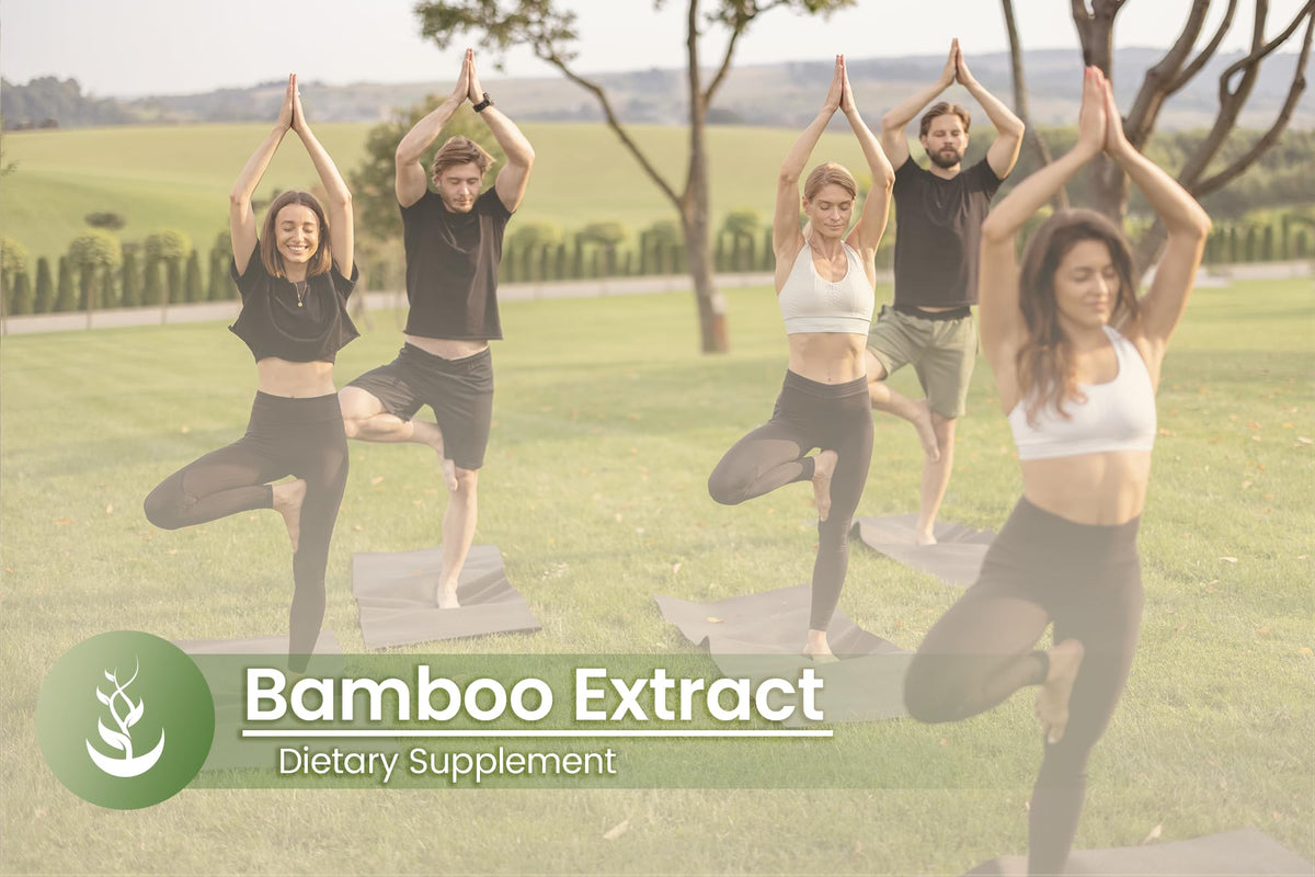 Capsules d'extrait de bambou PURE dans une main
