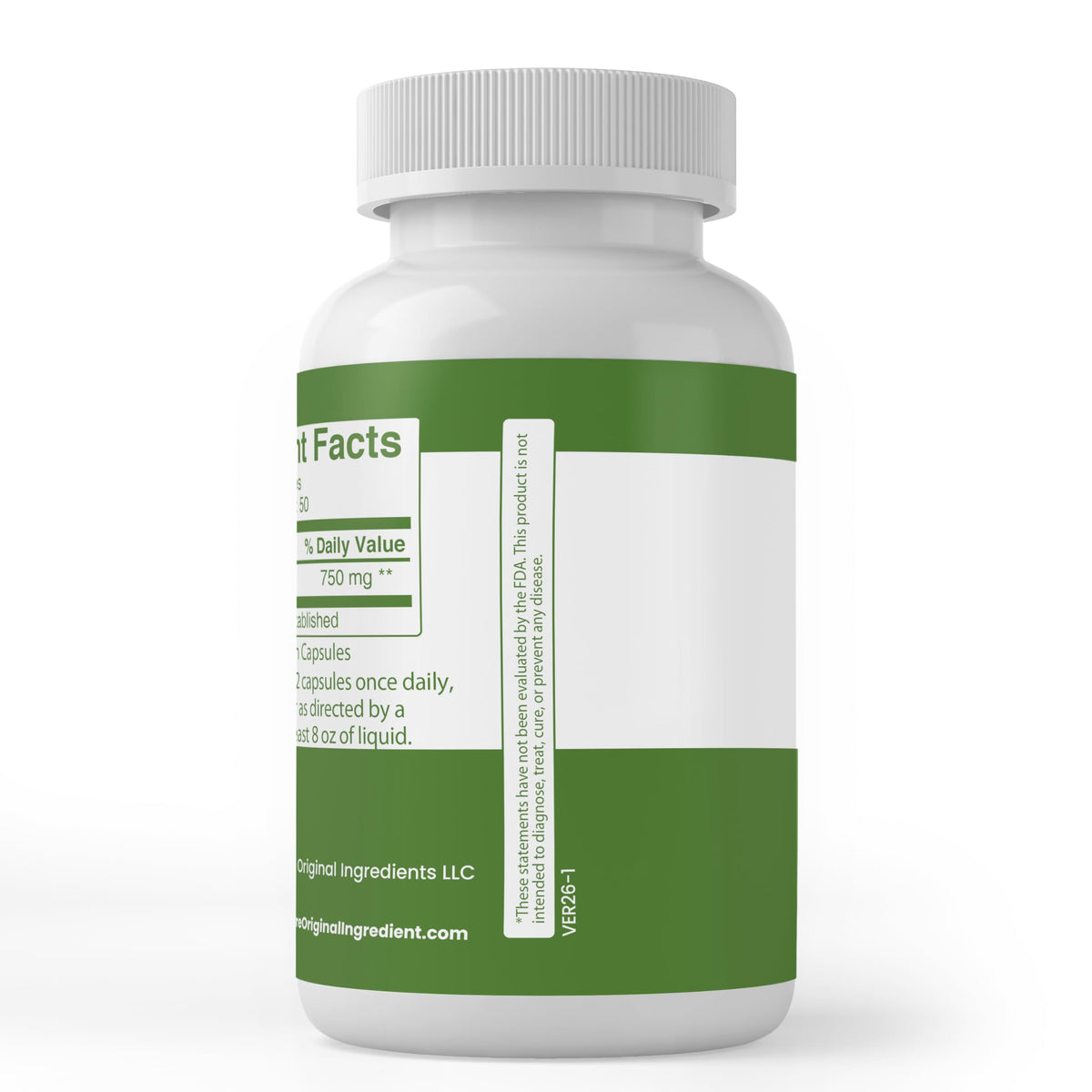 Capsules d'extrait de bambou PURE sur une surface blanche
