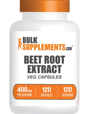 Capsules d'extrait de betterave BulkSupplements 400mg vue de face