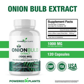 Capsules d'extrait de bulbe d'oignon POWERED X PLANTS, vue de côté