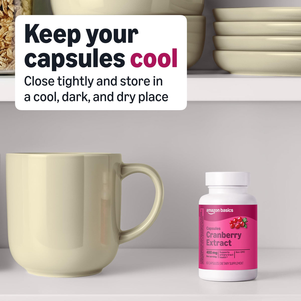 Capsules d'extrait de canneberge ouvertes montrant leur contenu