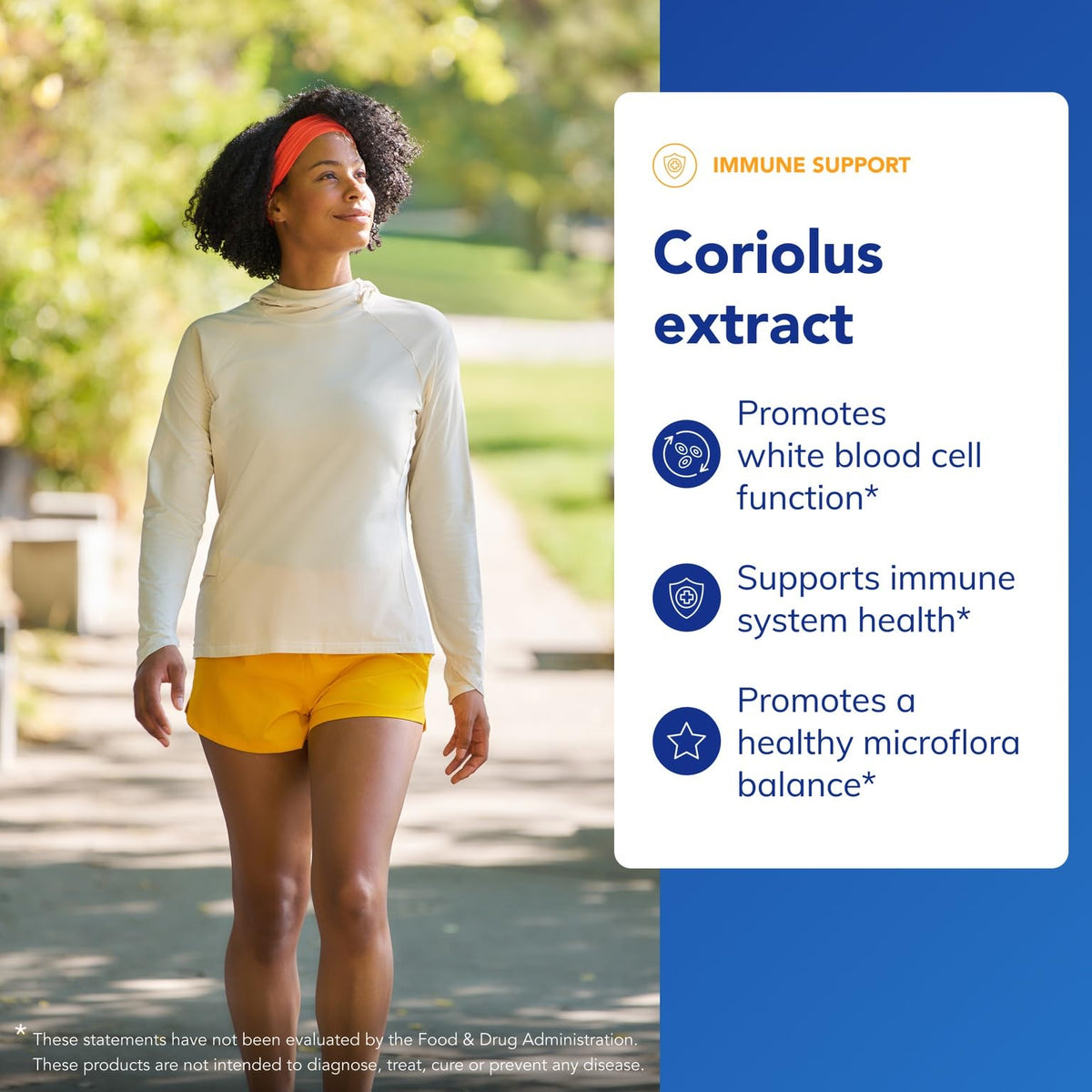 Capsules d'extrait de Coriolus sur fond blanc