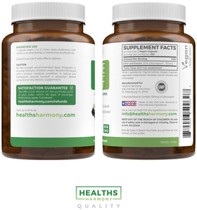 Capsules d'extrait de feuille d'olivier Healths Harmony dans un bol