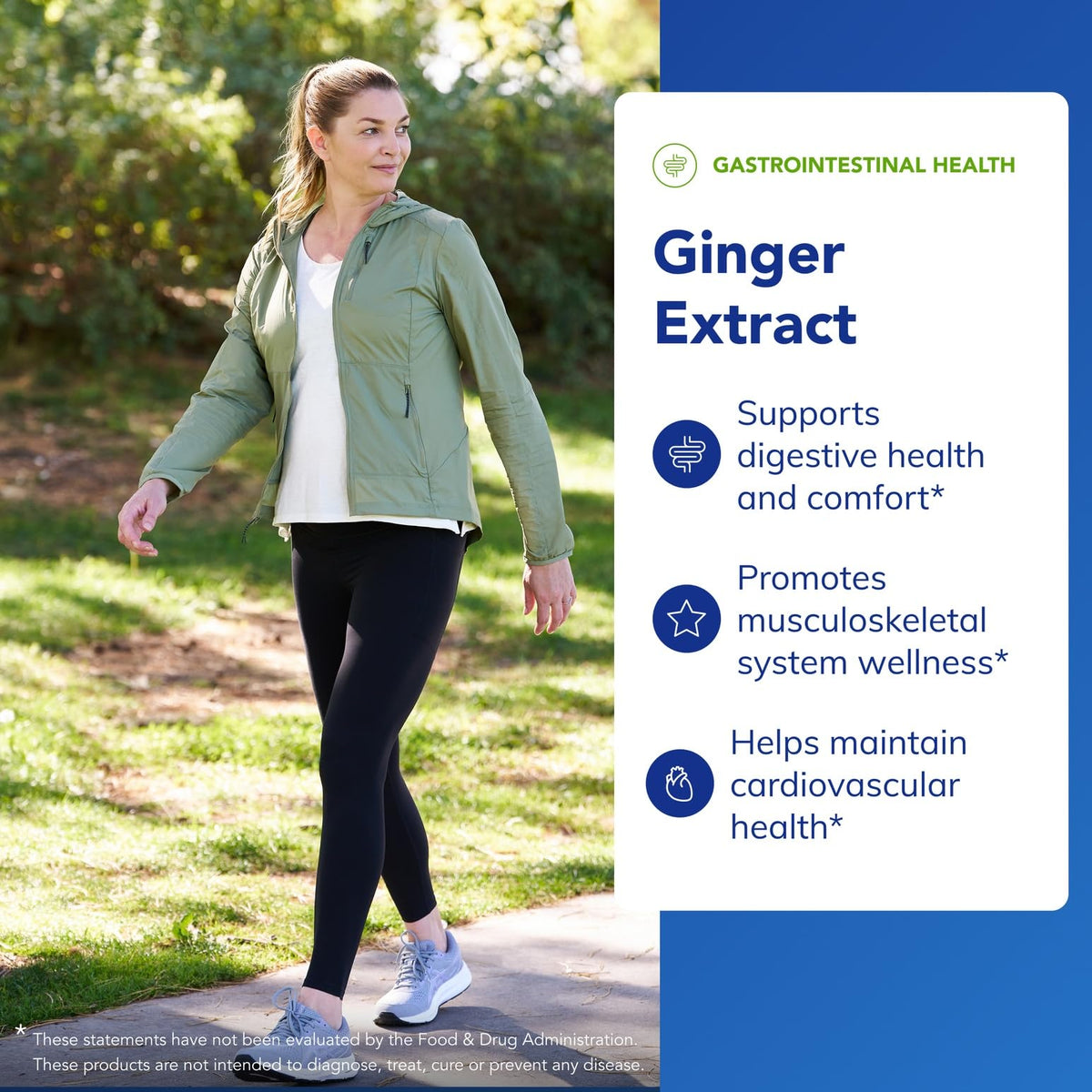 Capsules d'extrait de gingembre Pure Encapsulations sur fond blanc