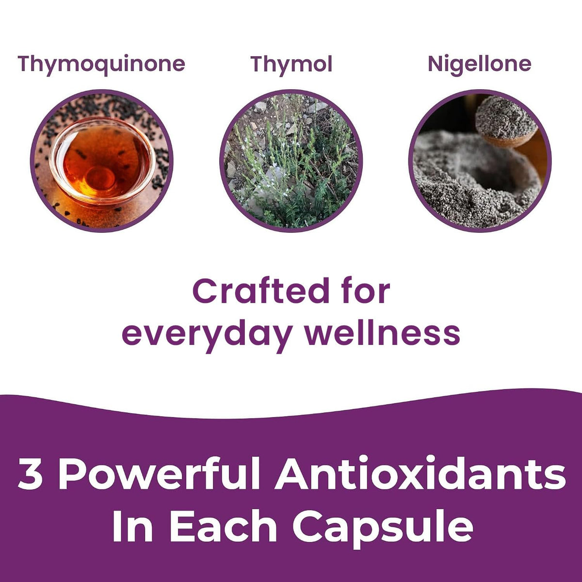 Capsules d'extrait de graines noires bio INFINITE AGE avec des ingrédients naturels