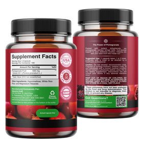 Capsules d'extrait de grenade Natures Craft avec des fruits de grenade