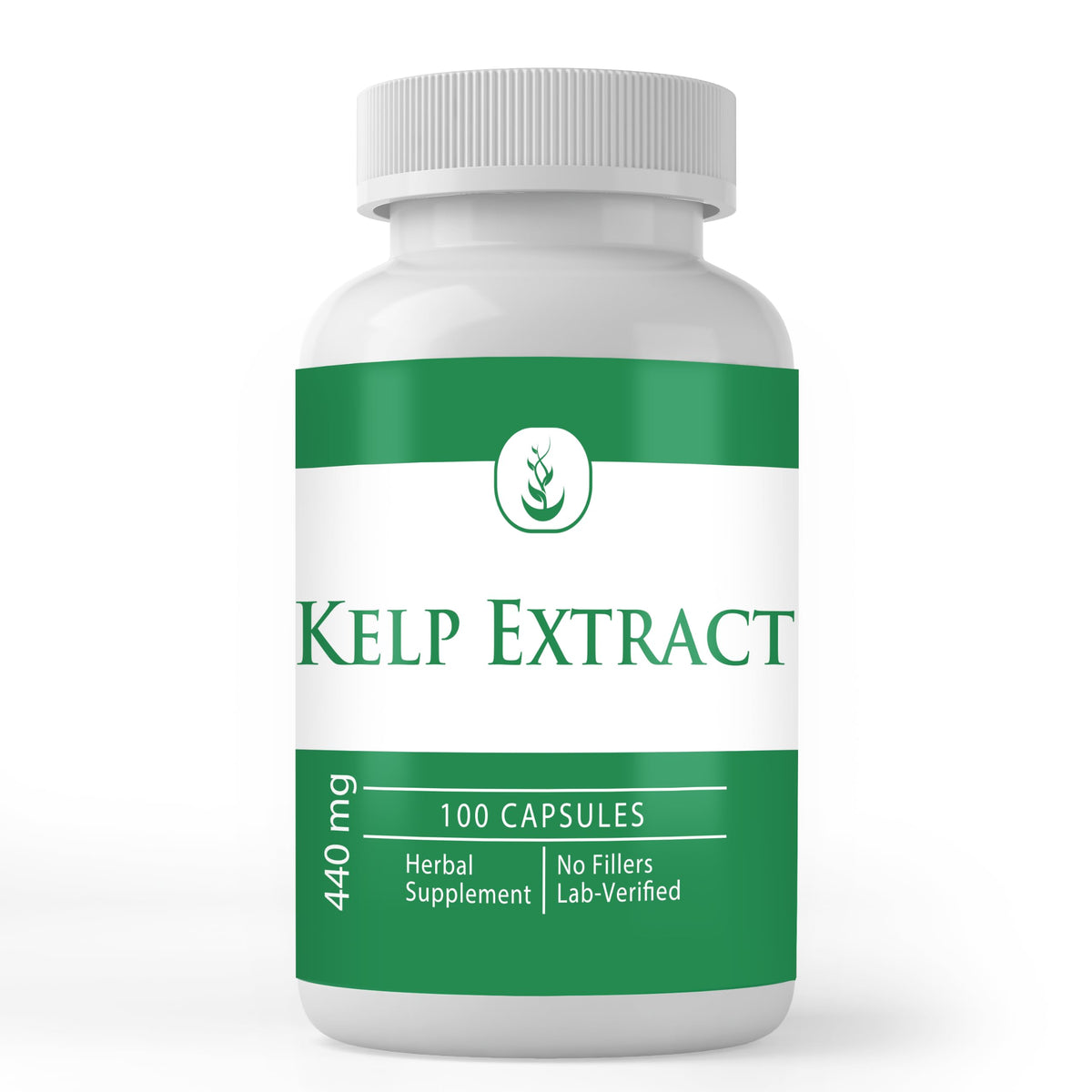 Capsules d'extrait de Kelp PURE ORIGINAL INGREDIENTS en vue de face