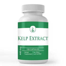 Capsules d'extrait de Kelp PURE ORIGINAL INGREDIENTS en vue de face