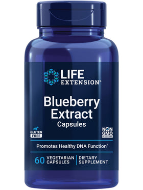 Capsules d'extrait de myrtille Life Extension, vue de face