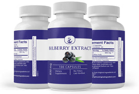 Capsules d'extrait de myrtille Pure Original Ingredients dans un bol