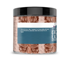 Capsules d'extrait de pépin de raisin Earthborn Elements sur une surface blanche