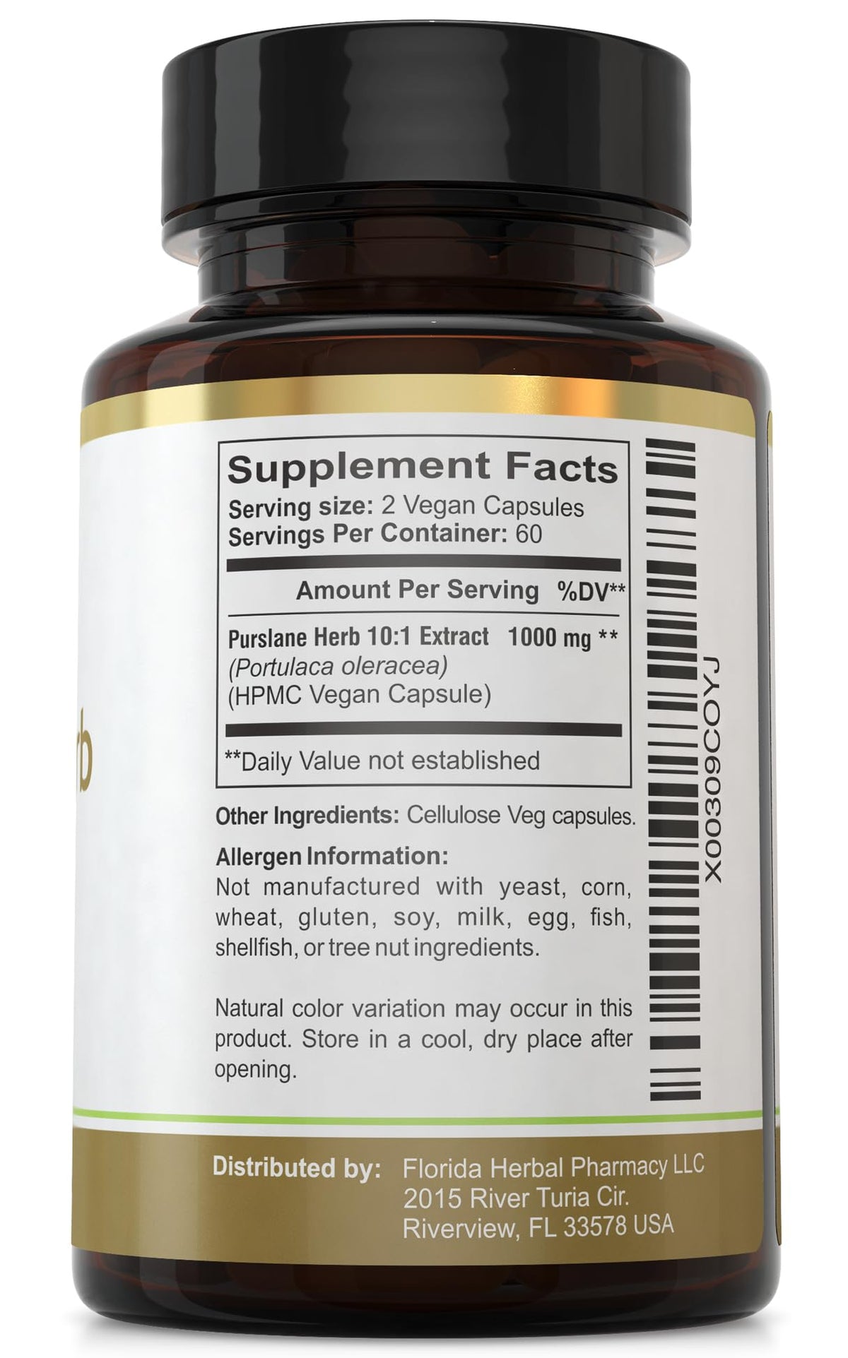 Capsules d'extrait de pourpier en gros plan sur une table