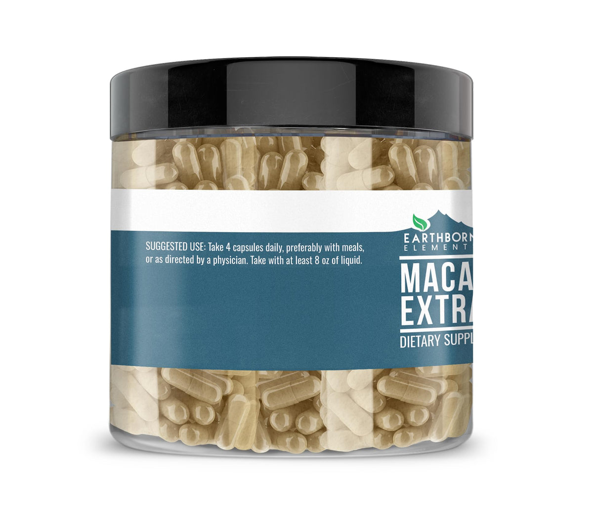 Capsules d'extrait de racine de maca Earthborn Elements, prise en main