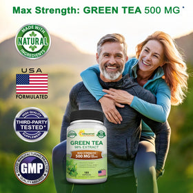 Capsules d'extrait de thé vert aSquared Nutrition en gros plan