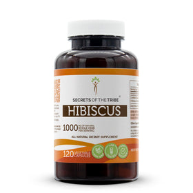 Capsules d'hibiscus Secrets of the Tribe 120 capsules front view