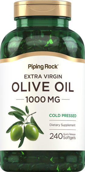 Capsules d'huile d'olive Piping Rock 1000mg en bouteille