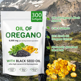 Capsules d'huile d'origan ARSYCHLL sur fond blanc